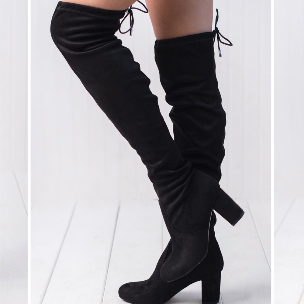 NWOT Black Knee High Boots
